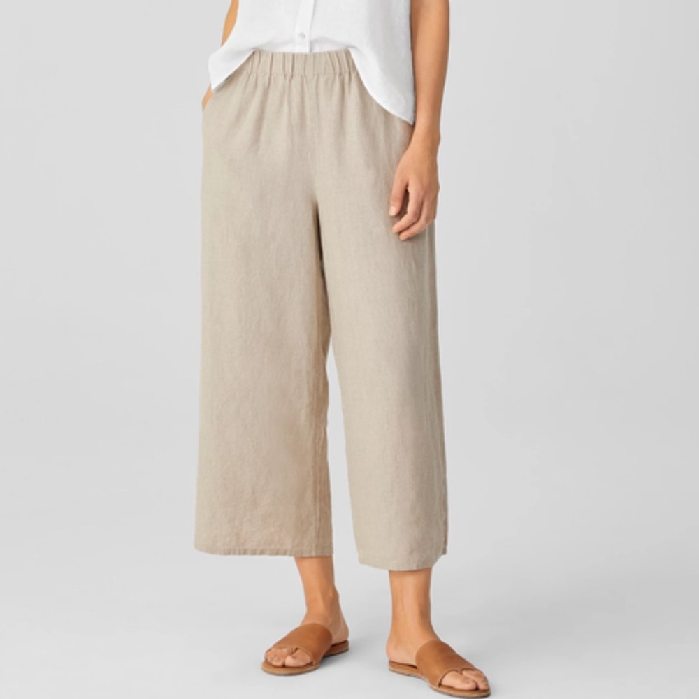 Eileen Fisher Tan Wide Leg Pants